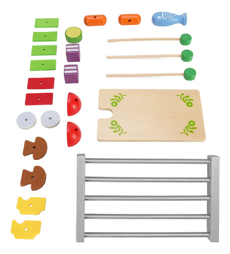 Parrilla De Madera Para Niños, Barbacoa Interactiva, Barbaco