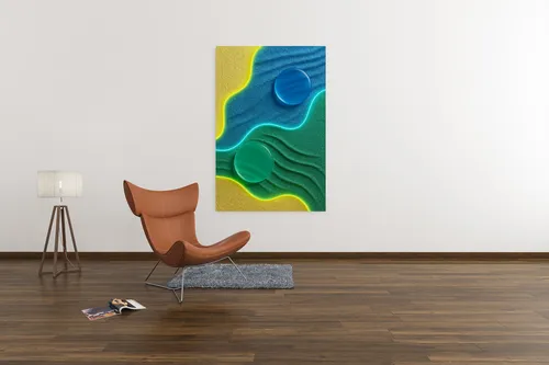 Cuadro Mural Moderno Diseño Abstracto Con Textura Y Luces Full Hd