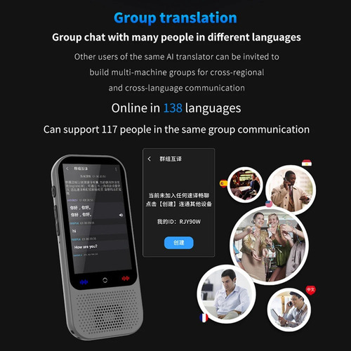Dispositivo Traductor De Idiomas Portátil Traducción De Voz