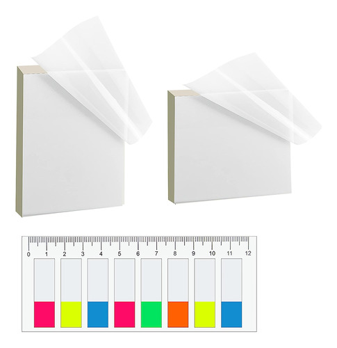 260 Pcs Notas Adhesivas Transparentes, Pestañas De Libros Cl