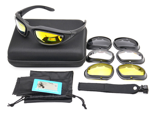 Kit De Gafas Deportivas, Tácticas, Uv400, Para Exteriores, 4