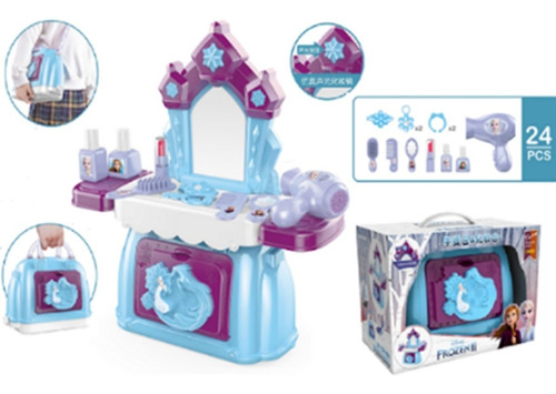Imagen 1 de 7 de Valija Tocador Frozen Set De Belleza Disney Babymovil