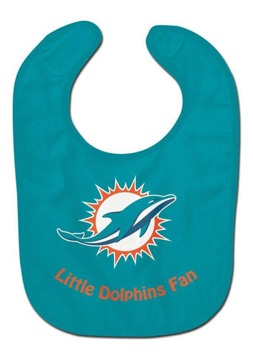 Babador Infantil Pequeno Fã Miami Dolphins