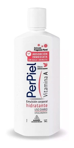 Perpiel Emulsión Corporal Hidratante Con Fragancia Floral Uso Diario Absorción Inmediata Vitamina A