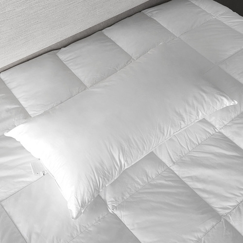 4 Almohadas Pluma De Ganso Alternativo Estándar Suave Color Blanco