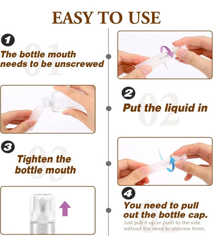 5 Pcs 5ml Botellas Mini Spray De Viaje Perfume