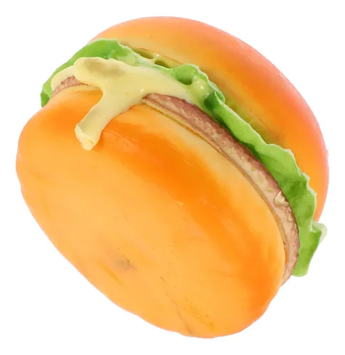 Modelo De Hamburguesa Simulada De Poliuretano - Decoración Realista De Comida Falsa Para Panaderías, Tiendas Y Manualidades, También Válido Como Imán