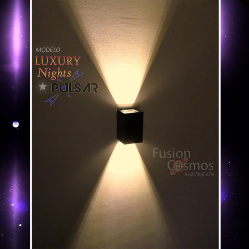 Imagen 3 de 10 de Aplique Pared Exterior Bidireccional Potente Led 10w Pack X2