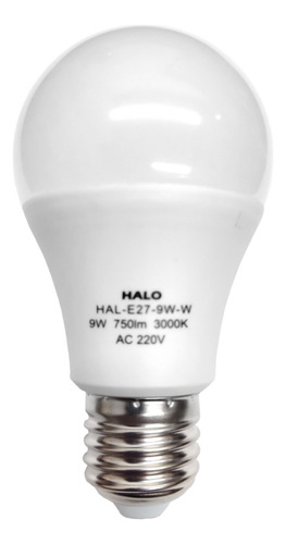 10 Lámparas Halo Led Bulbo Fría E27 9w*