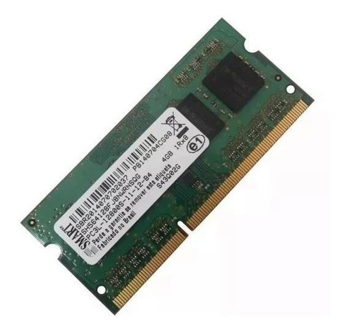 Memoria Smart 4gb Ddr3 Pc3l-12800s P/ Notebook - Nova