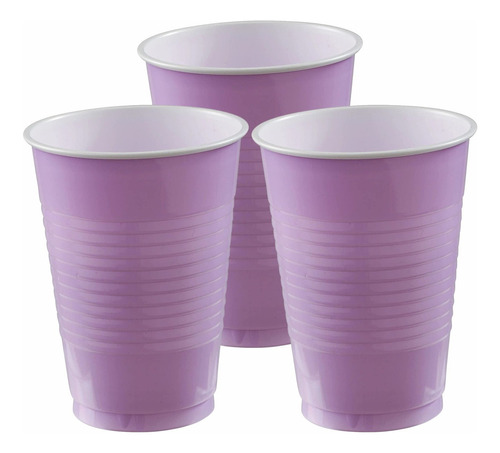 Vaso De Plástico Desechable 12oz Granmark - 20 Piezas Color Lavanda