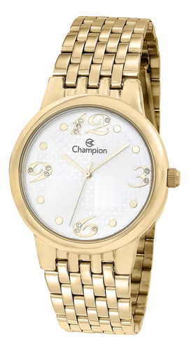 Kit Relógio Champion Feminino Analógico Cn24155w Cordão e Brincos