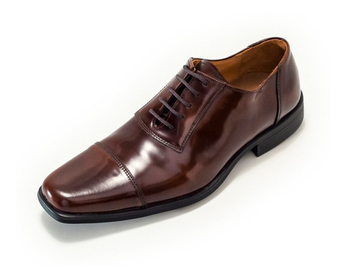 Zapato De Cuero Tipo Charol Goma Hombre Envio Gratis