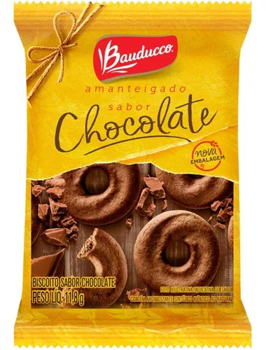 Biscoito Amanteigado Chocolate Bauducco - Sachê com 2 unidades