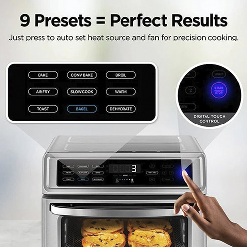 Imagen 6 de 8 de Horno Freidora De Aire Digital Toastair Touch 20l Sin Aceite