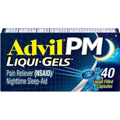 Advil Pm Liqui-gels  Ibuprofeno 200 Mg Americano 40 Pzas
