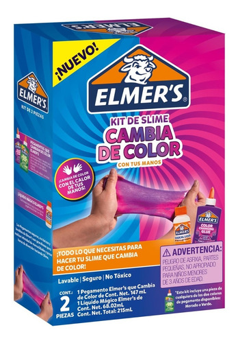 Elmers Mini Slime Kit Cambia De Color 2 Piezas