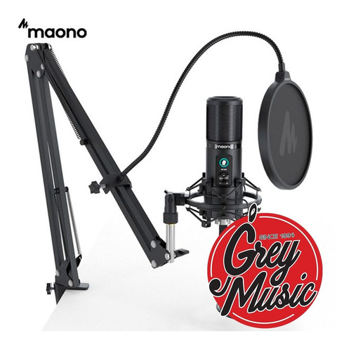 Microfono Maono Kit Usb Au-pm421 Condensador Cardioide Negro