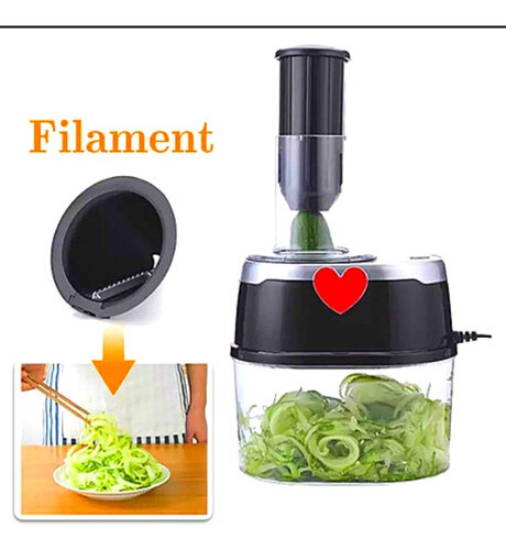Imagem 5 de 5 de Cortador De Legumes Elétrico Multifuncional Espiralizer 80w