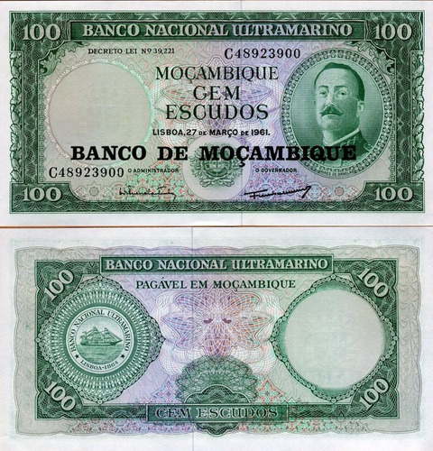 Mozambique - 100 Escudos - Año 1961