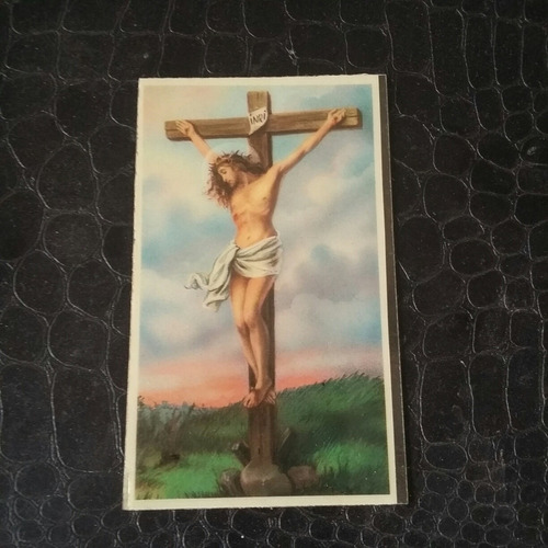 Estampita De Jesús Crucificado Plastificada 