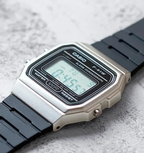 Casio f91w plateado sale