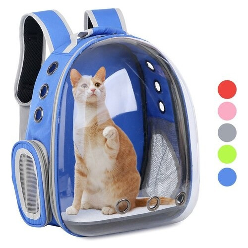 Mochila Transportadora Para Gatos Perros Capsula Panoramica