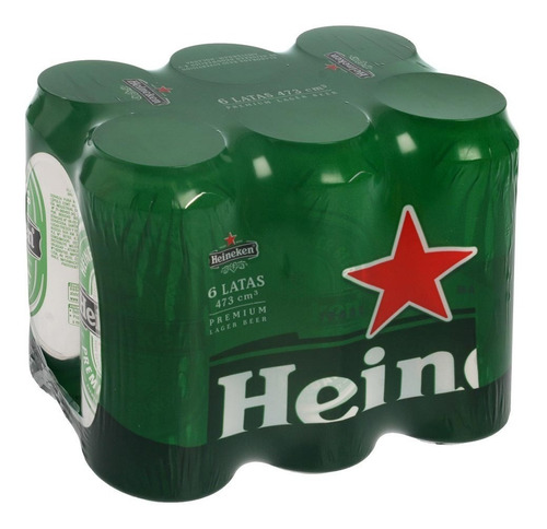 Cerveza Heineken De 473 Cc Pack Por 6 Latas