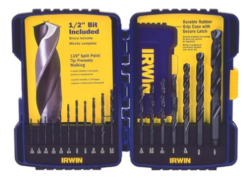 Juego De Brocas Irwin Industrial Tools 314018 De Óxido Negro