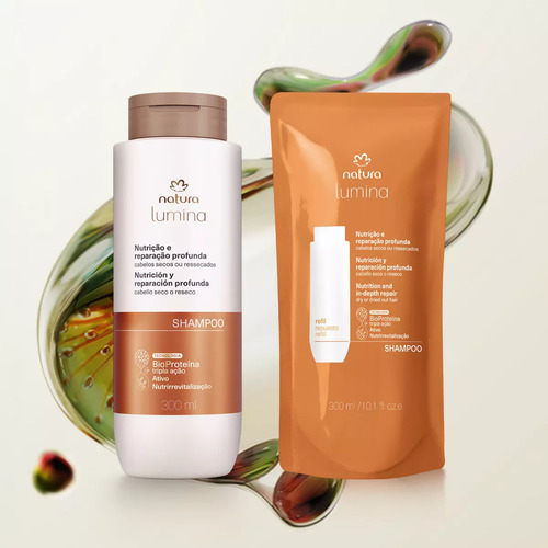 Kit Lumina Shampoo Nutrição E Reparação Profunda C/ Refil