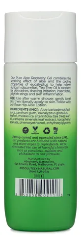 Loción En Gel Absolutamente Natural Con Aloe Vera Refrescant