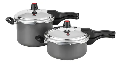 Jogo 2 Panela De Pressao 4,5 Litros E 3 Litros Antiaderente Cor Grafite