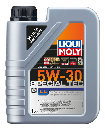 Aceite para motor Liqui Moly sintético 5W-30 para carros, pickups & suv