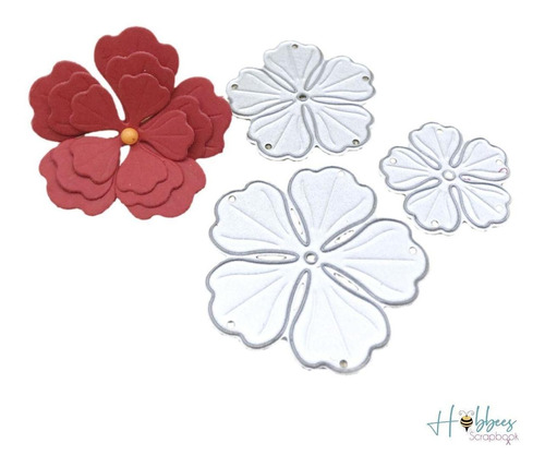 3 Suajes Flor #2 Petalos Cortar Decoración Troquel Scrapbook