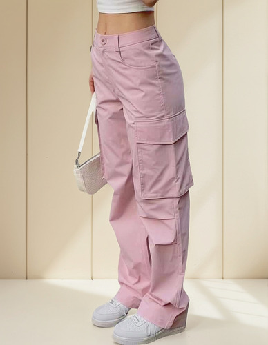 10 Jogger Cargo Corte Recto Gabardina Colores Varios
