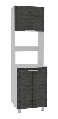  Mueble Microondas Fendi - Roble Gris / Blanco 