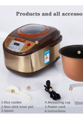 Olla Arrocera Multifunción 5l 900w Digital Rice Cooker