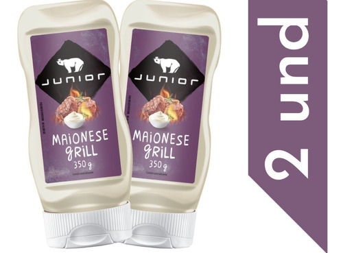 Maionese Grill Junior Receitas Fastfood Cremosa 350g - 2und