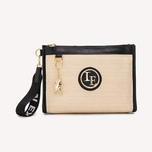 Clutch Marsella Rafia Negro
