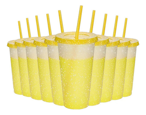 10 Vasos Térmicos Mágicos 700ml Mudam De Cor Com Temperatura