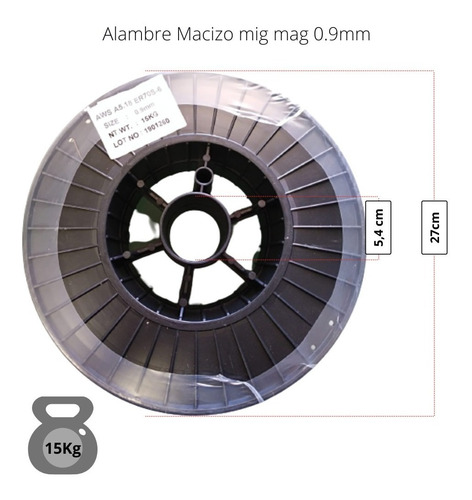 Alambre Soldar Mig Mag 70s6 0.9mm 15kg Ferox
