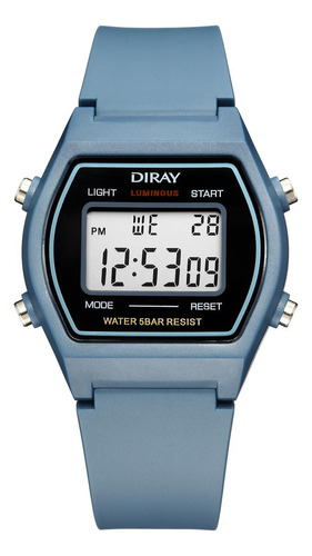 Reloj Diray Unisex Blue Azul Dr362g4 De Resina Para Hombre