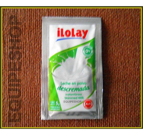 Imagen 3 de 6 de Leche En Polvo Descremada Sachets Individuales 5 Grs Ilolay