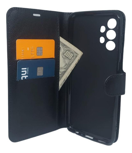 Funda tipo cartera para Samsung A13 4g, color de la funda: negro