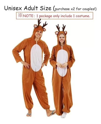 Disfraz De Reno Navideño Para Hombre, Pijama De Halloween
