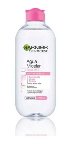 Agua Micelar Todo En 1 Garnier Skin Act - mL a $150