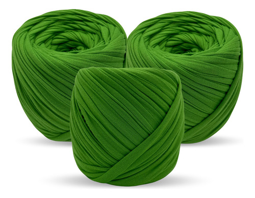 Trapillo 3cm Grosor Verdemanzana Tejido Crochet Hogar Tapete