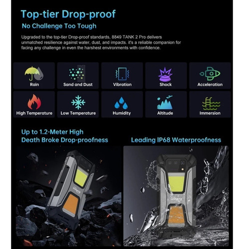 8849 Tank 2 Pro, 23800mah Android 14 Dual 4g Smartphone