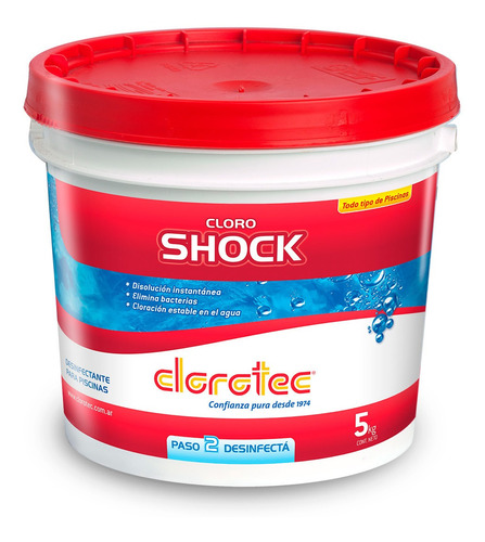 Cloro Shock Polvo Clorotec Disolución Instantánea 5kg - Rex