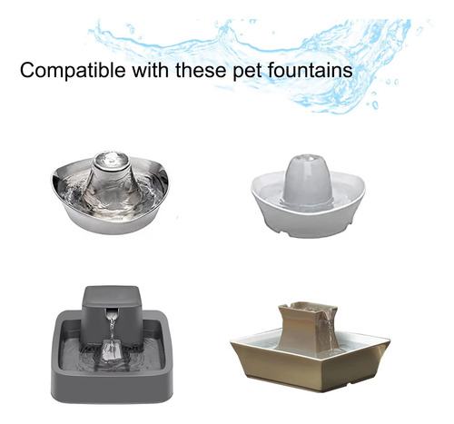 Paquete De 16 Filtros De Fuente Para Mascotas Compatibles